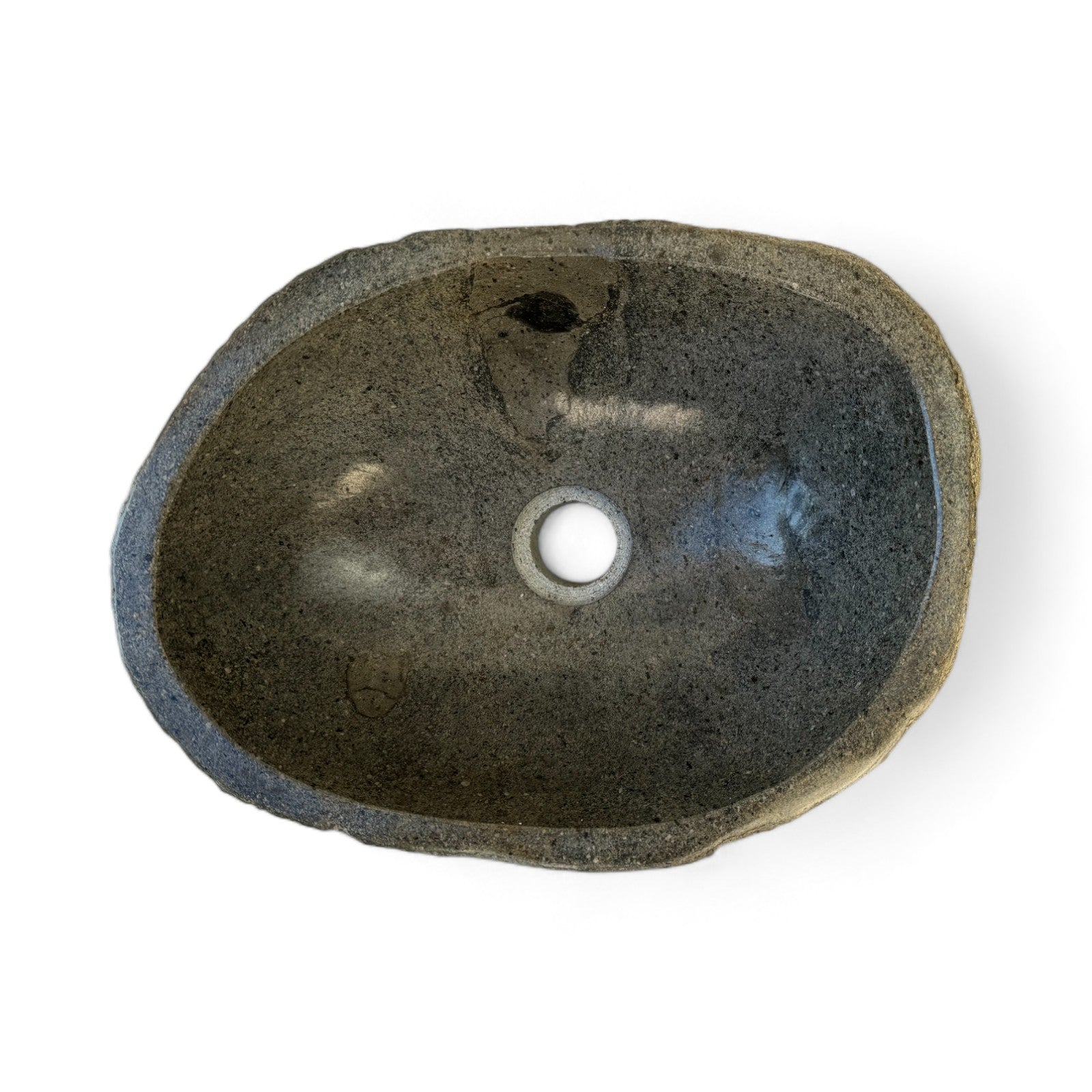 Natural stone washbasin - bathroom toilet countertop washbasin wash bowl - unique - boulder stone solid 