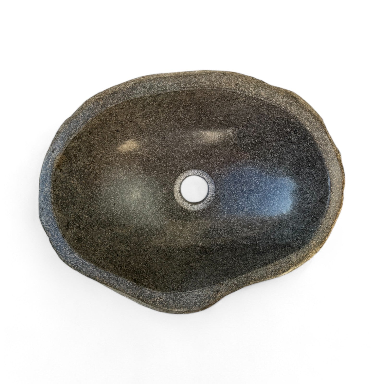 Natural stone washbasin - bathroom toilet countertop washbasin wash bowl - unique - boulder stone solid 