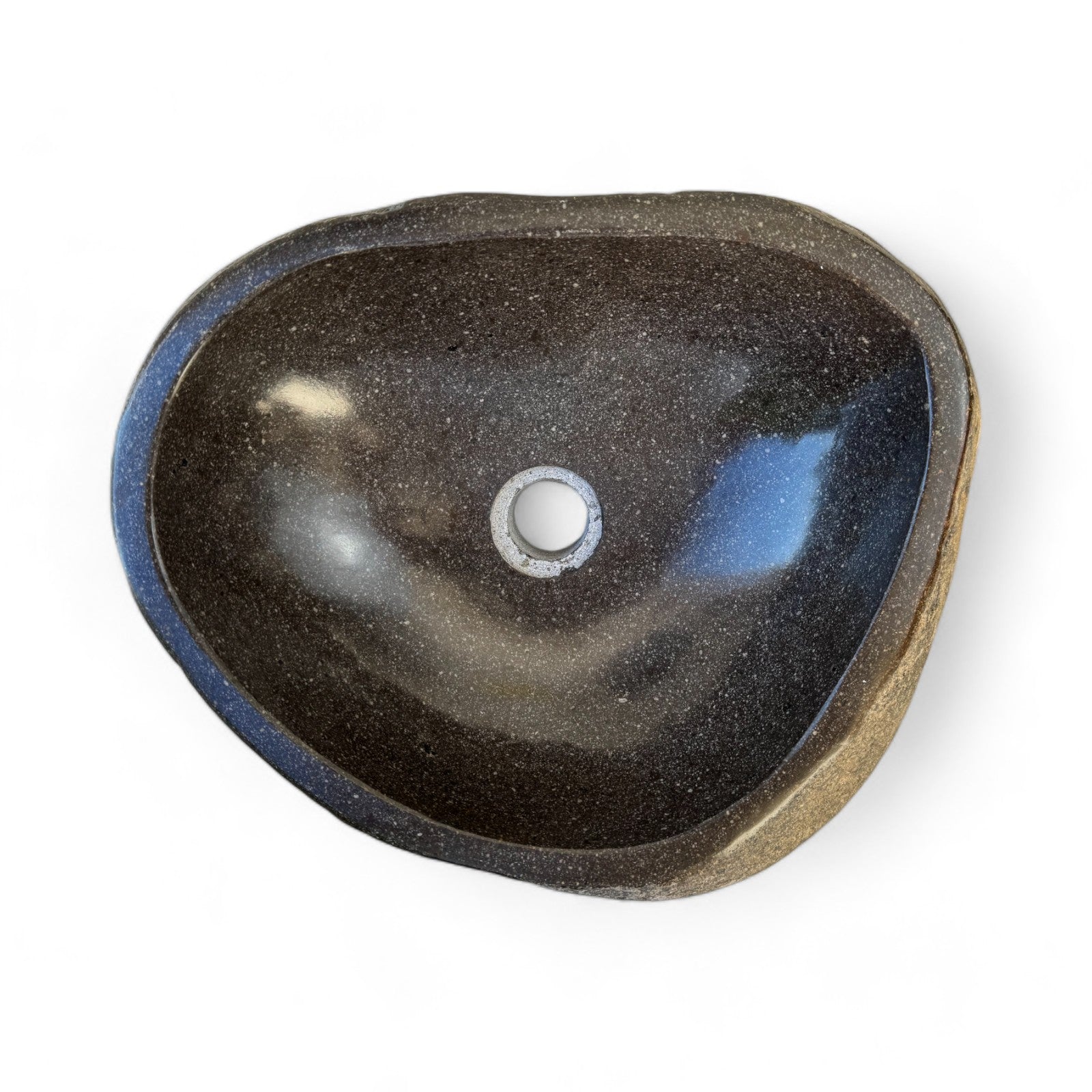 Natural stone washbasin - bathroom toilet countertop washbasin wash bowl - unique - boulder stone solid 