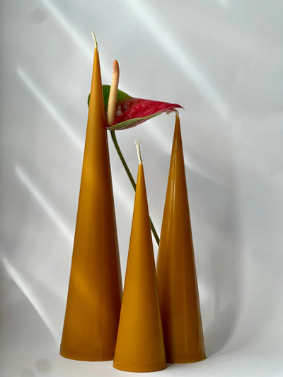 Bougie en cire d'abeille ISTANBUL – Cire d'abeille originale – Coulée à la main – Pour salons et décoration – 3 tailles
