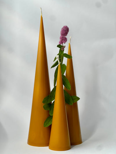 Bougie en cire d'abeille ISTANBUL – Cire d'abeille originale – Coulée à la main – Pour salons et décoration – 3 tailles