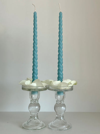 Beeswax Candle ROM – Pastel Colors – Hand-Poured – For Living Rooms &amp; Decoration – Set of 4