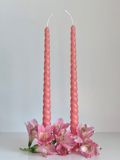 Beeswax Candle ROM – Pastel Colors – Hand-Poured – For Living Rooms &amp; Decoration – Set of 4