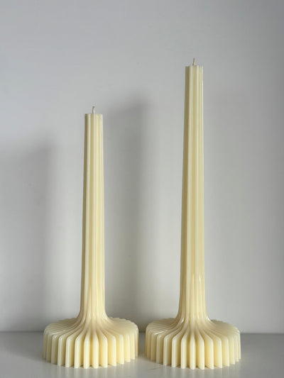 Beeswax candle BERLIN – Pastel colors – Hand-poured – For living rooms &amp; decoration – 4 colors