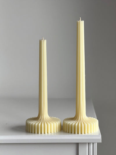 Beeswax candle BERLIN – Pastel colors – Hand-poured – For living rooms &amp; decoration – 4 colors