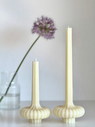 Beeswax candle PARIS – Pastel colors – Hand-poured – For living rooms &amp; decoration – 2 sizes