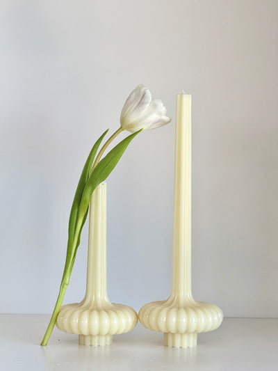 Beeswax candle PARIS – Pastel colors – Hand-poured – For living rooms &amp; decoration – 2 sizes