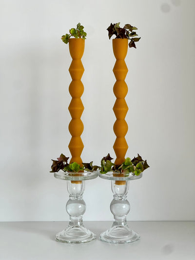 Beeswax Candle MADRID – Original Beeswax – Hand-poured – For Living Rooms &amp; Decoration – 2x or 4x Set