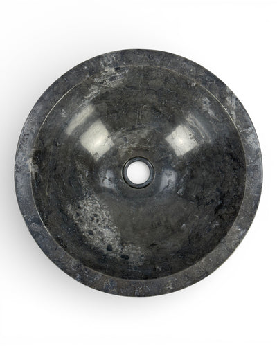 Unique item: Round countertop washbasin in marble design - 45 × 45 × 14.5 cm