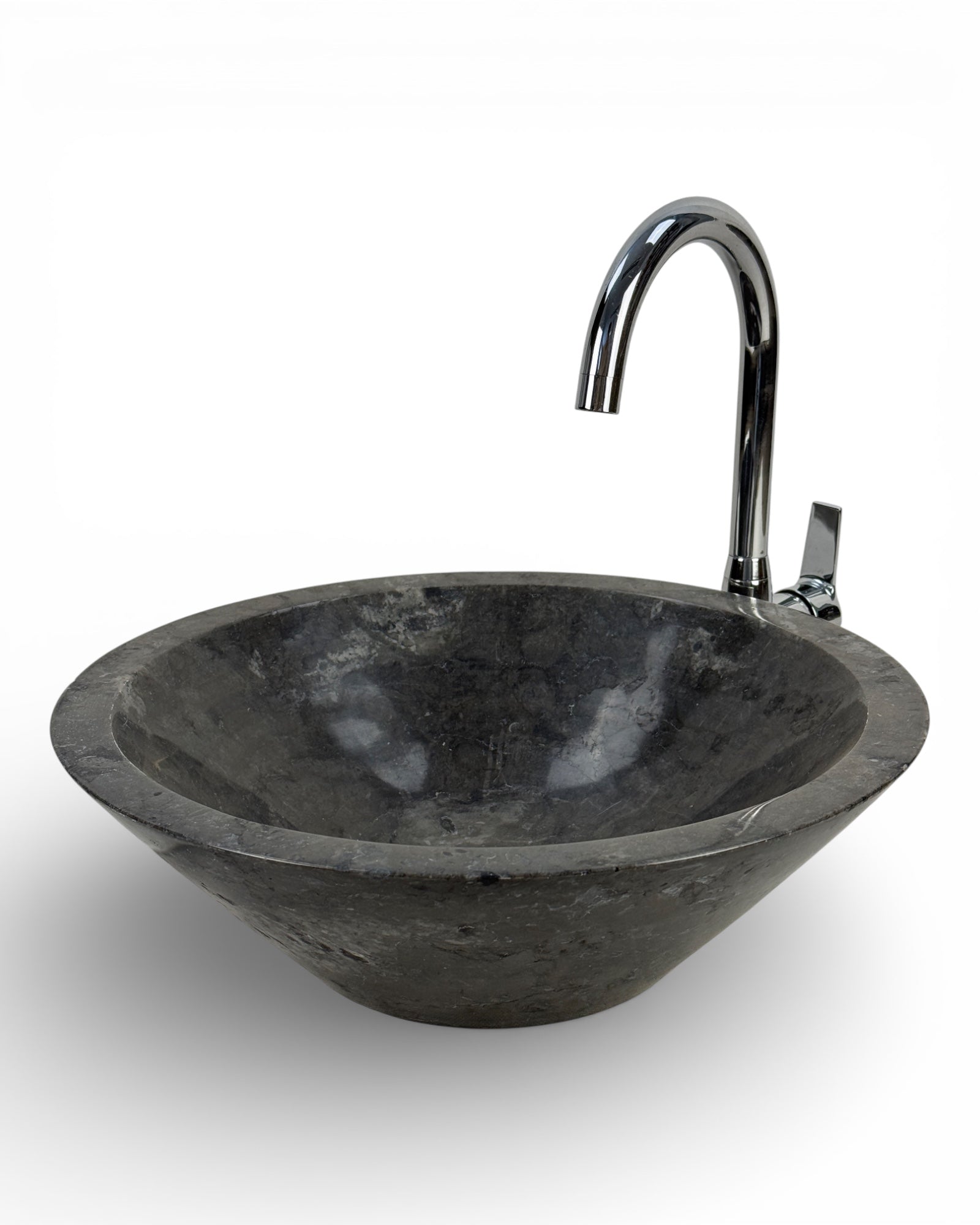 Unique item: Round countertop washbasin in marble design - 45 × 45 × 14.5 cm