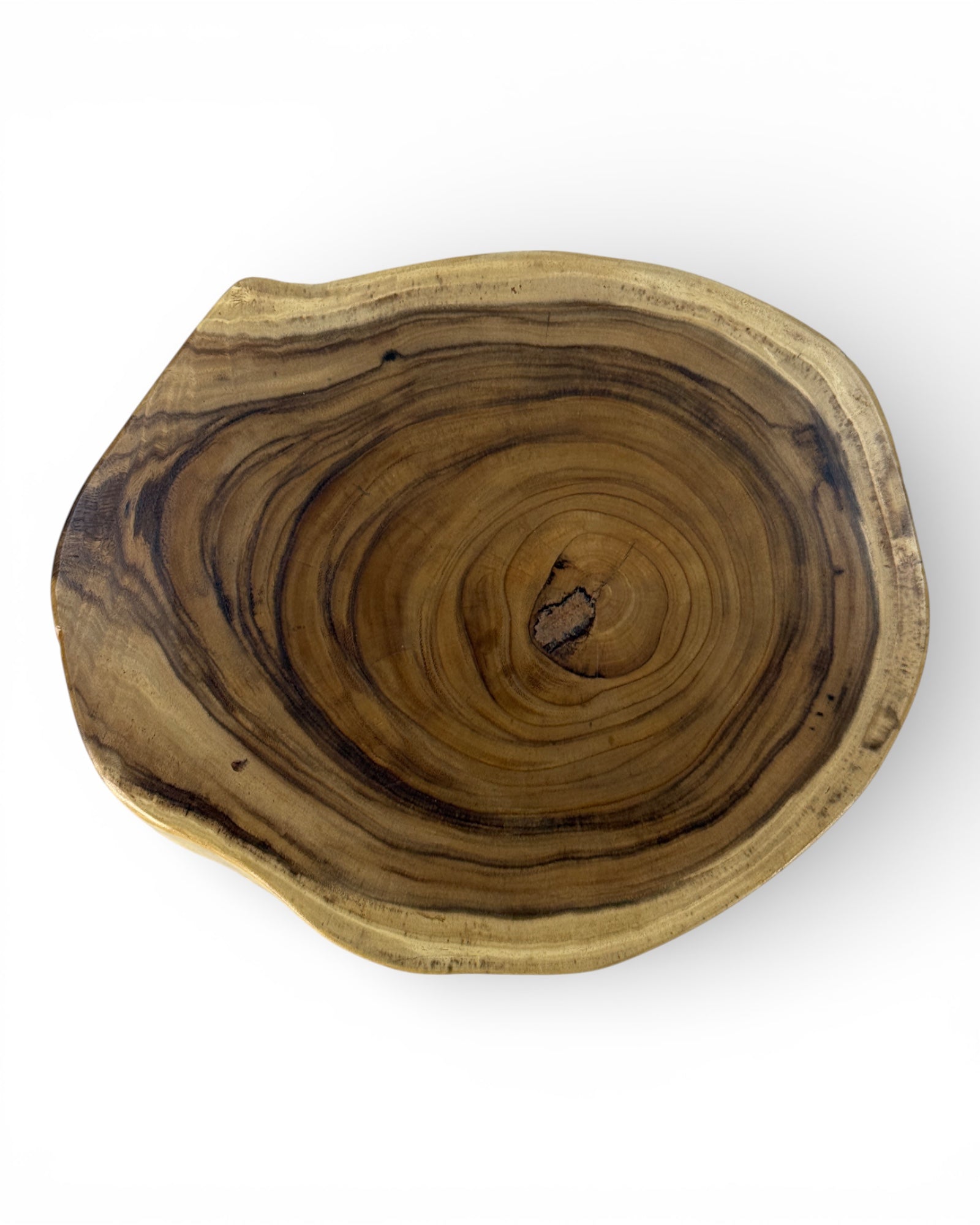 Einzelstück: Skulpturaler Beistelltisch aus massivem Naturholz - 50 × 50 × 41 cm