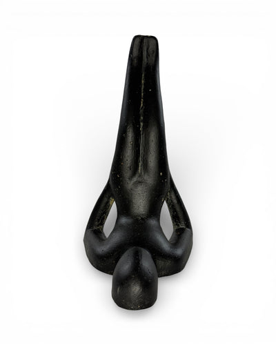 Yoga Skulptur modern – Wohnzimmer Studio Regal Deko – Massive Ausführung – Steinoptik Figur Meditation schwarz – in 3 Größen