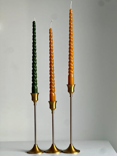 Beeswax Candle ROM – Promo – Hand-poured – For Living Rooms &amp; Decoration – 2x Set
