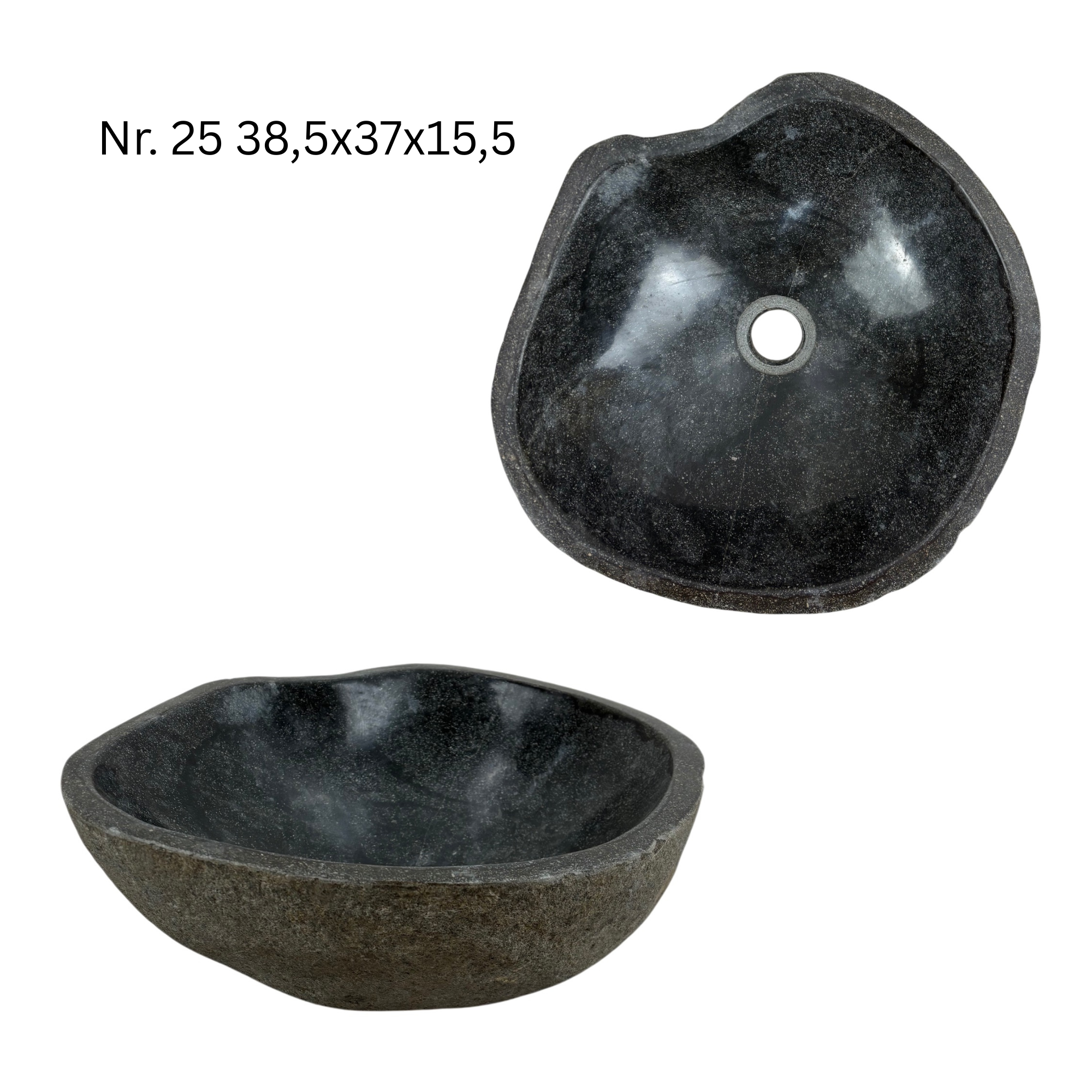 Natural stone washbasin - bathroom toilet countertop washbasin wash bowl - unique - boulder stone solid 