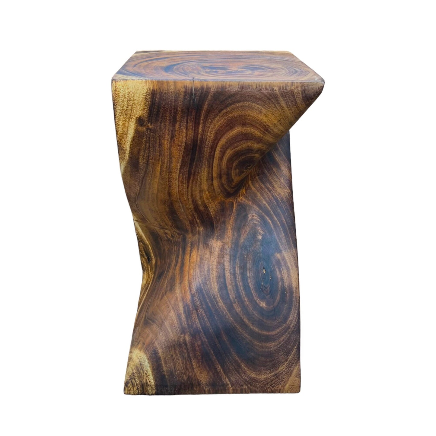 Holzhocker - Edler Beistelltisch Holz - Holz Hocker - Handgefertigter Beistelltisch aus Holz - 50x28x28cm