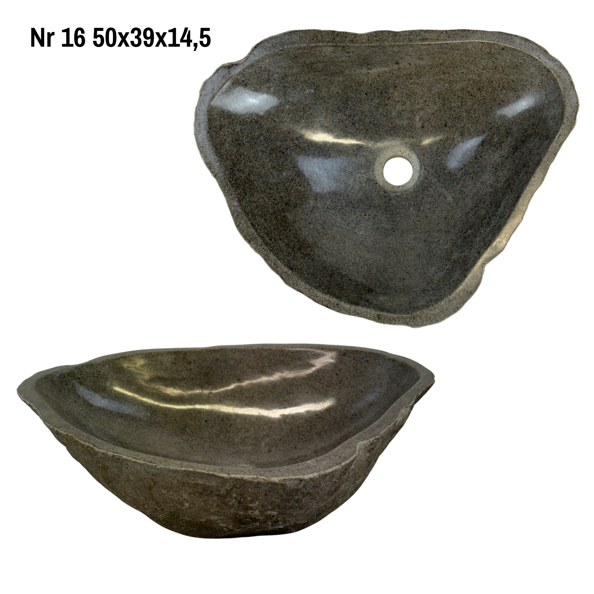 Natural stone washbasin - bathroom toilet countertop washbasin wash bowl - unique - boulder stone solid 