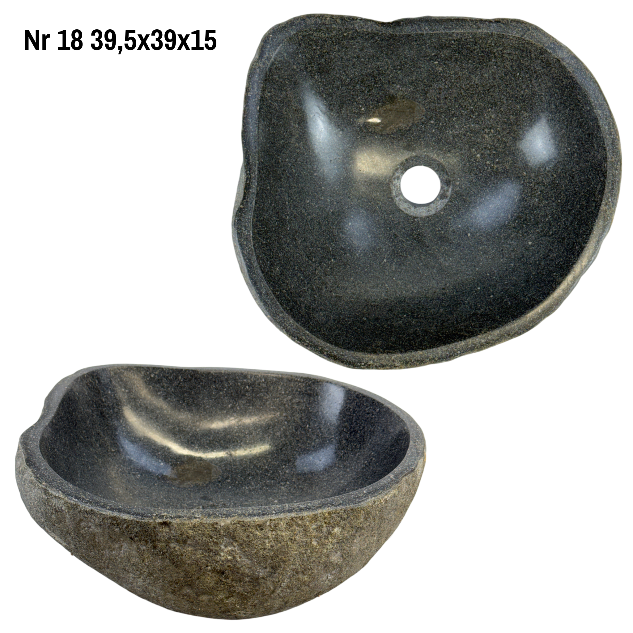 Lavabo en pierre naturelle - lavabo à poser pour salle de bain - unique - pierre de rocher solide