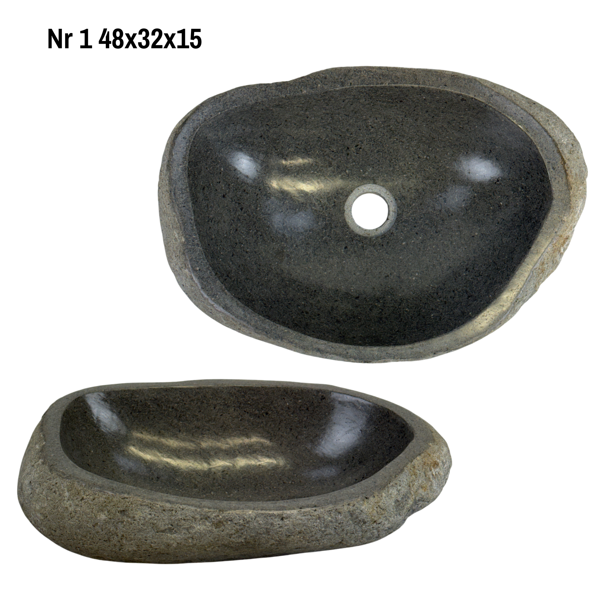 Natural stone washbasin - bathroom toilet countertop washbasin wash bowl - unique - boulder stone solid 