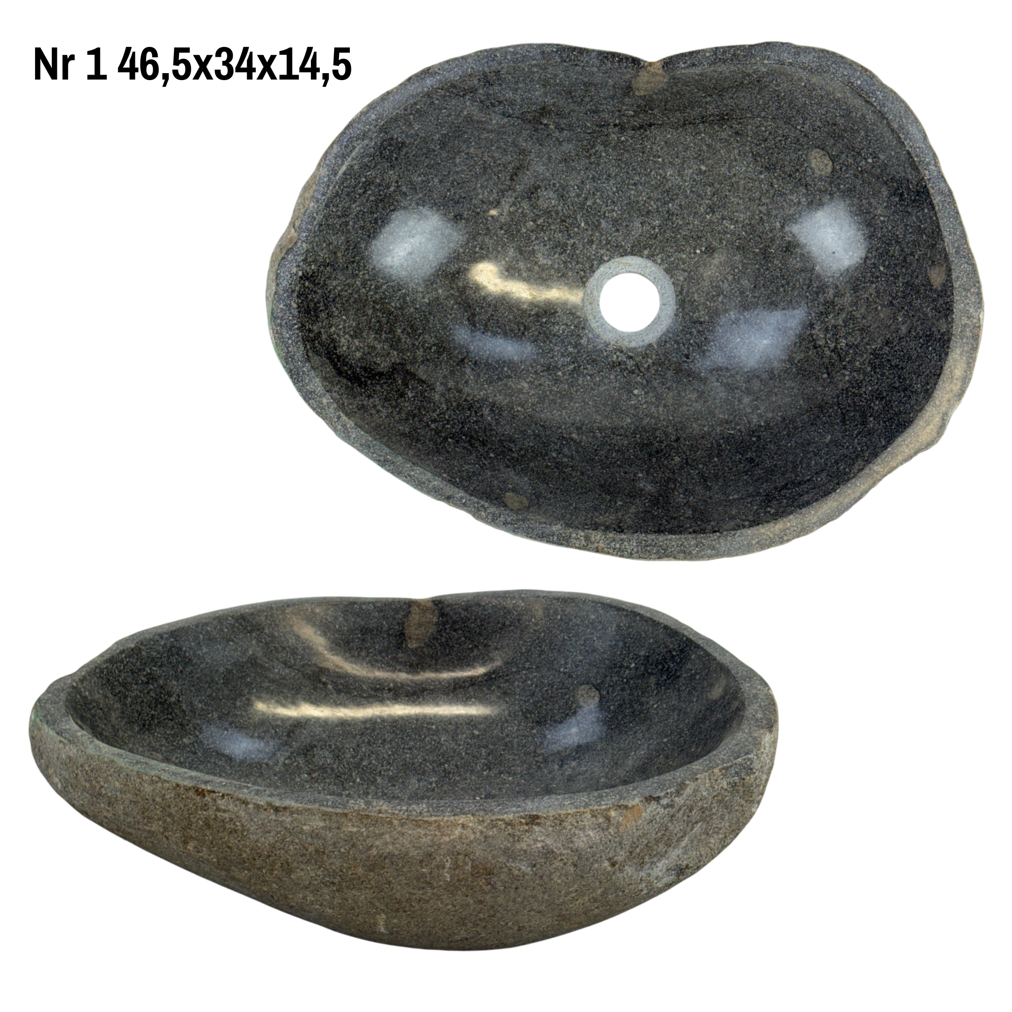 Natural stone washbasin - bathroom toilet countertop washbasin wash bowl - unique - boulder stone solid 