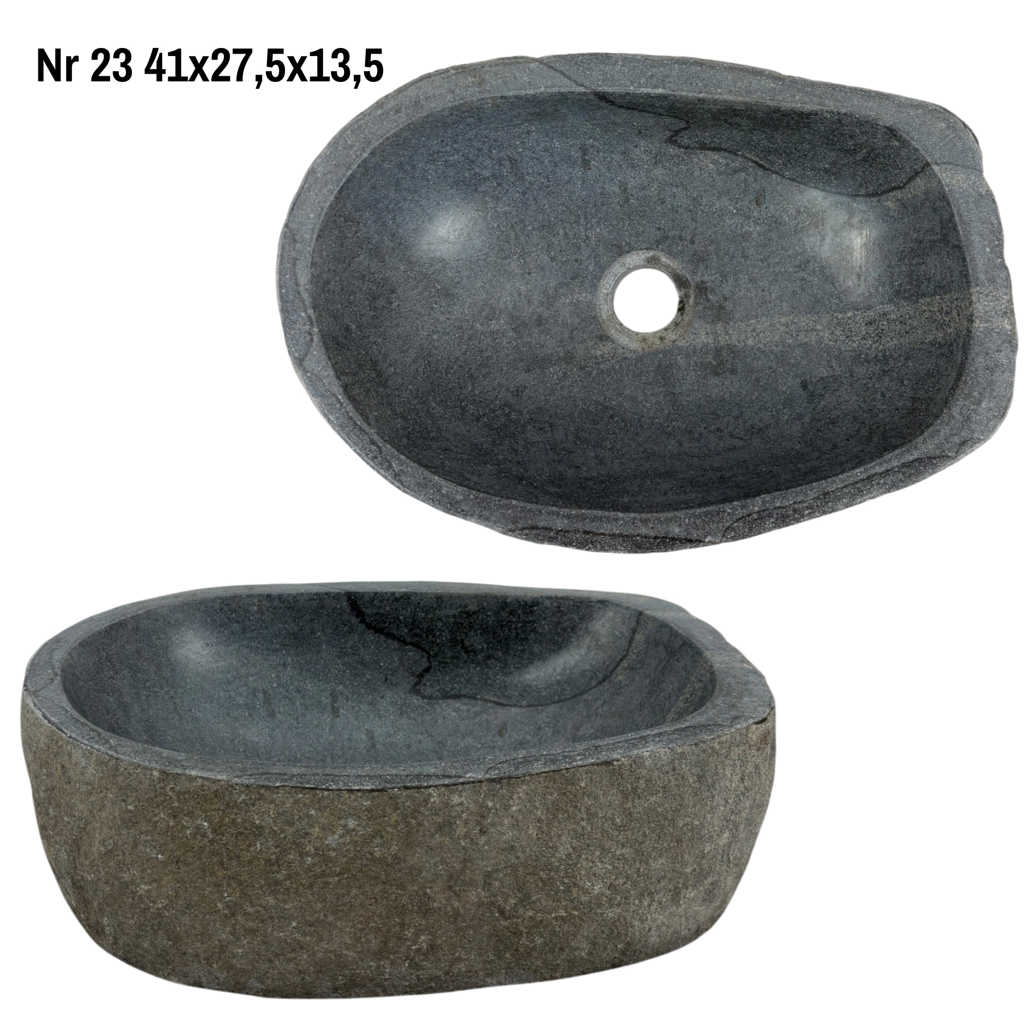 Natural stone washbasin - bathroom toilet countertop washbasin wash bowl - unique - boulder stone solid 
