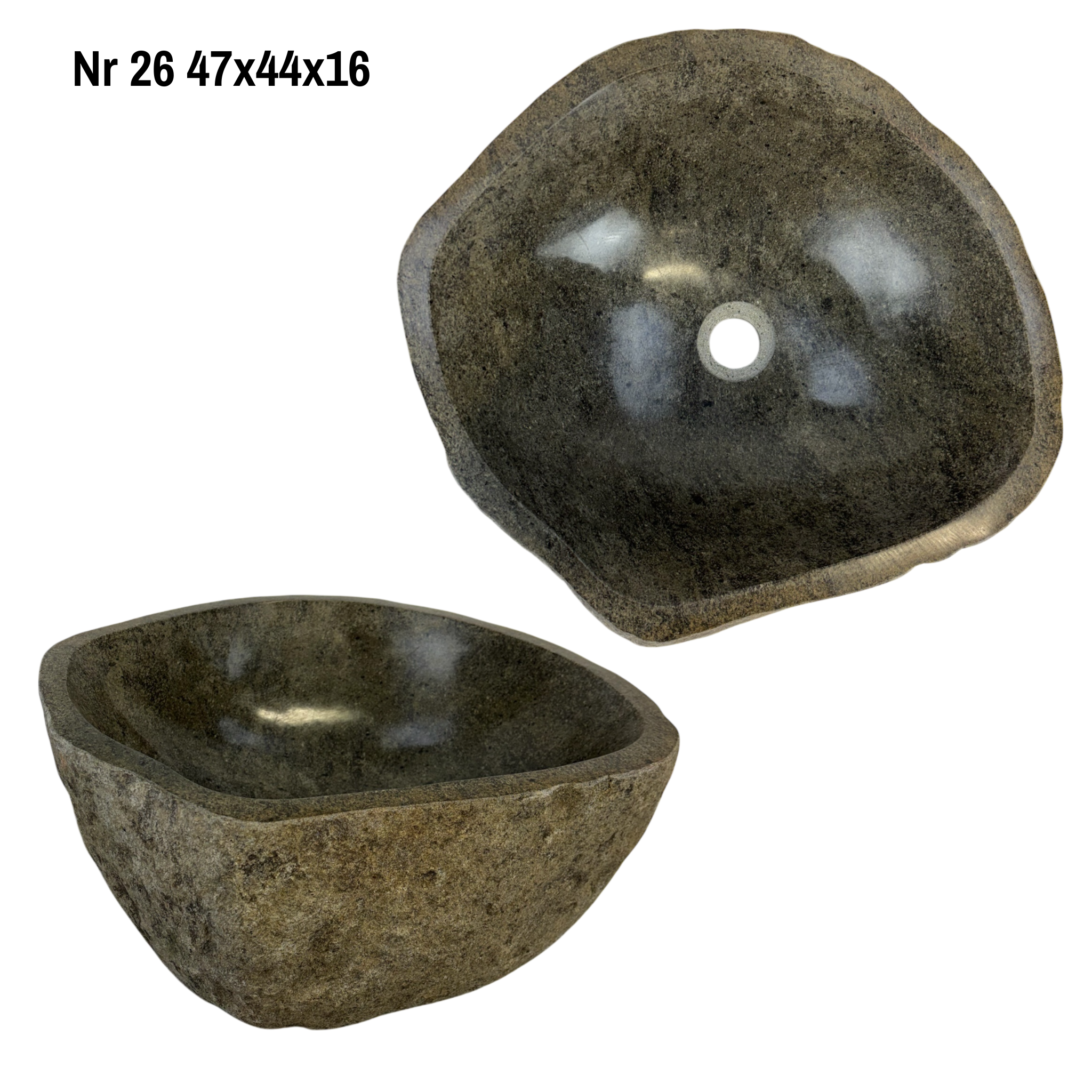 Lavabo en pierre naturelle - lavabo à poser pour salle de bain - unique - pierre de rocher solide