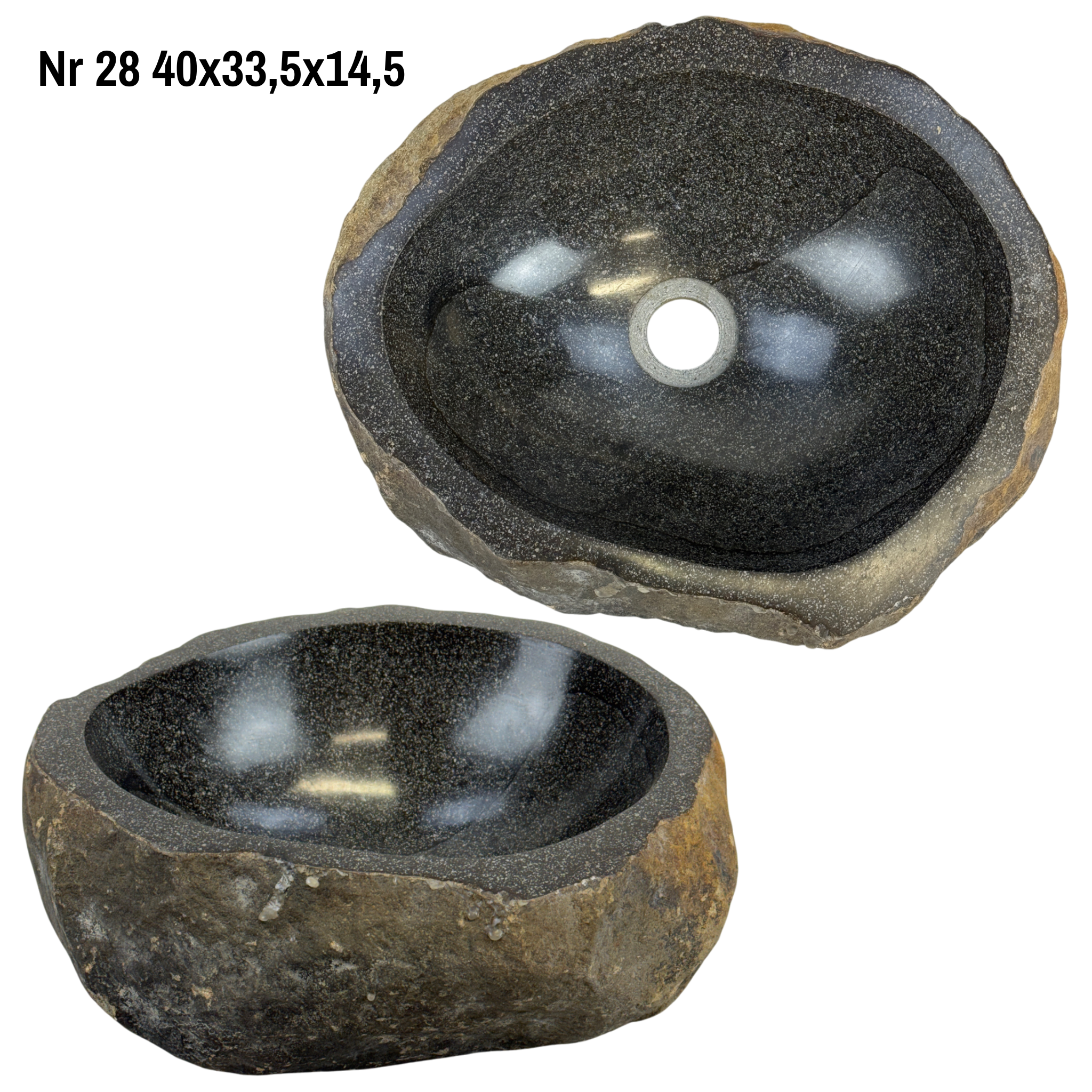 Lavabo en pierre naturelle - lavabo à poser pour salle de bain - unique - pierre de rocher solide