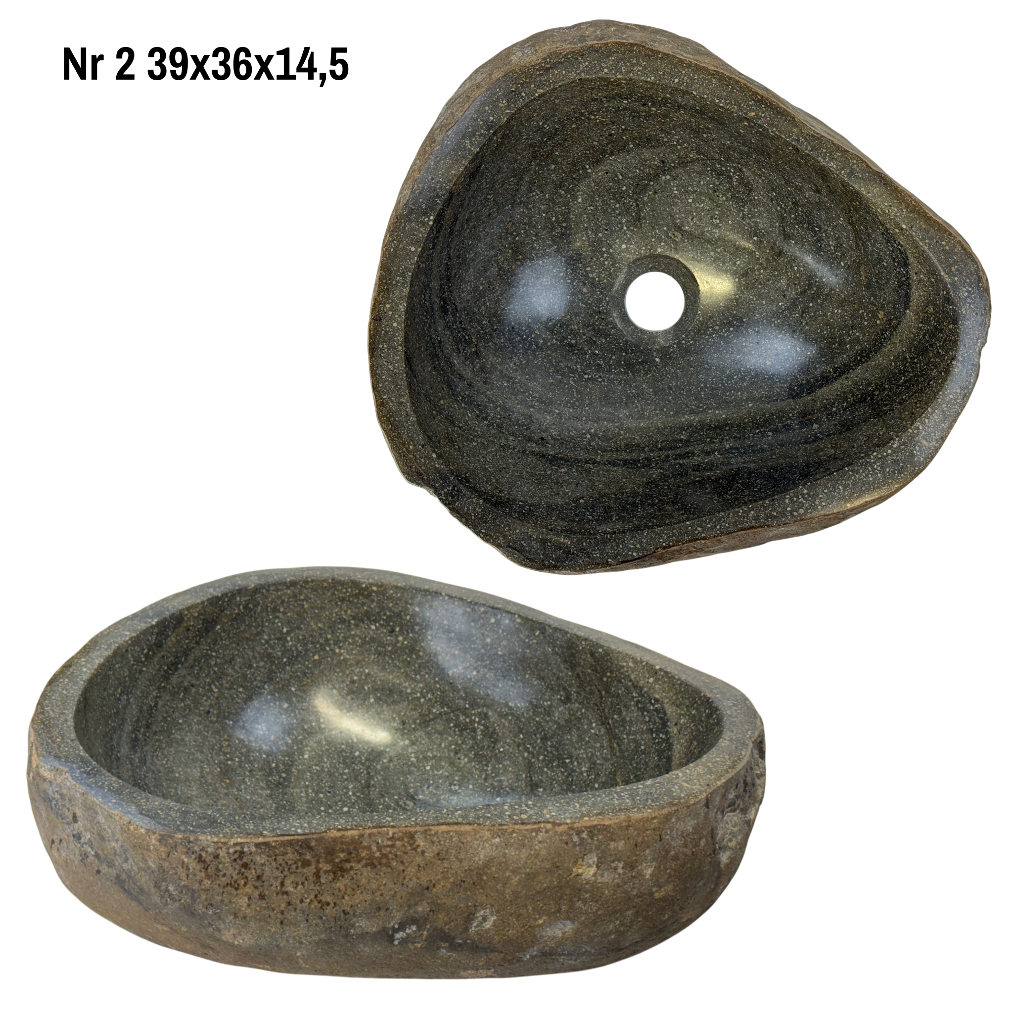 Natural stone washbasin - bathroom toilet countertop washbasin wash bowl - unique - boulder stone solid 