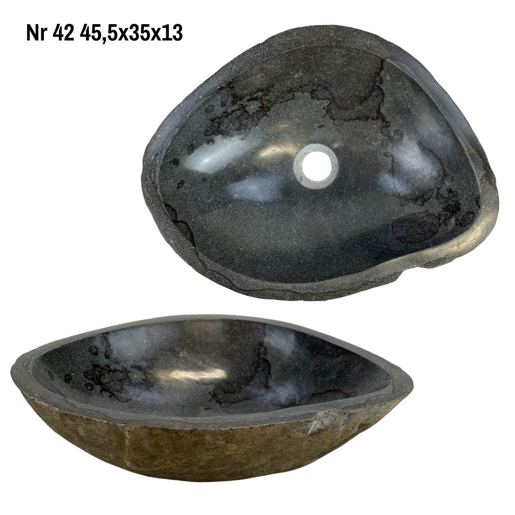 Lavabo en pierre naturelle - lavabo à poser pour salle de bain - unique - pierre de rocher solide