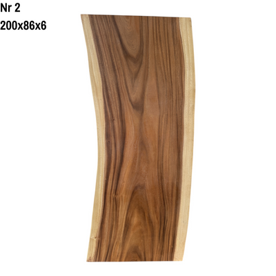 Table à manger en bois massif bord d'arbre naturel - table en bois massif de suar pièces uniques plateau de table