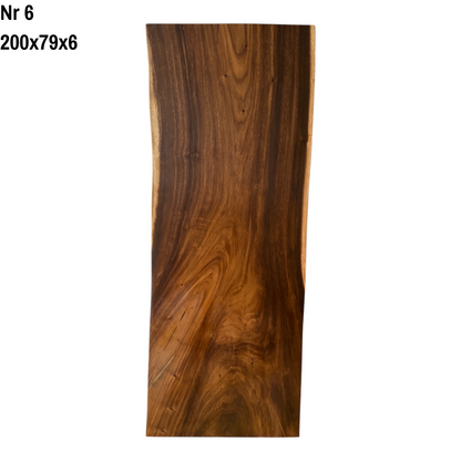 Solid wood dining table natural tree edge - wooden table solid suar wood unique pieces table top