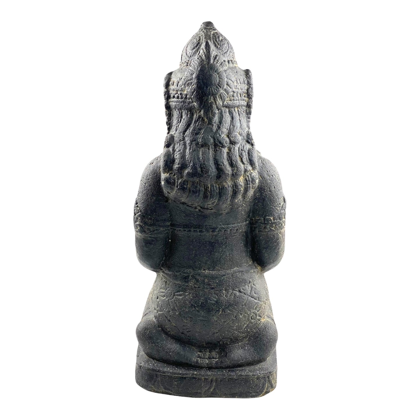 Dewi Sri Stone Statue Lava Sand Bowl Approx. 50 cm Sitting Garden Sculpture Cast Figure