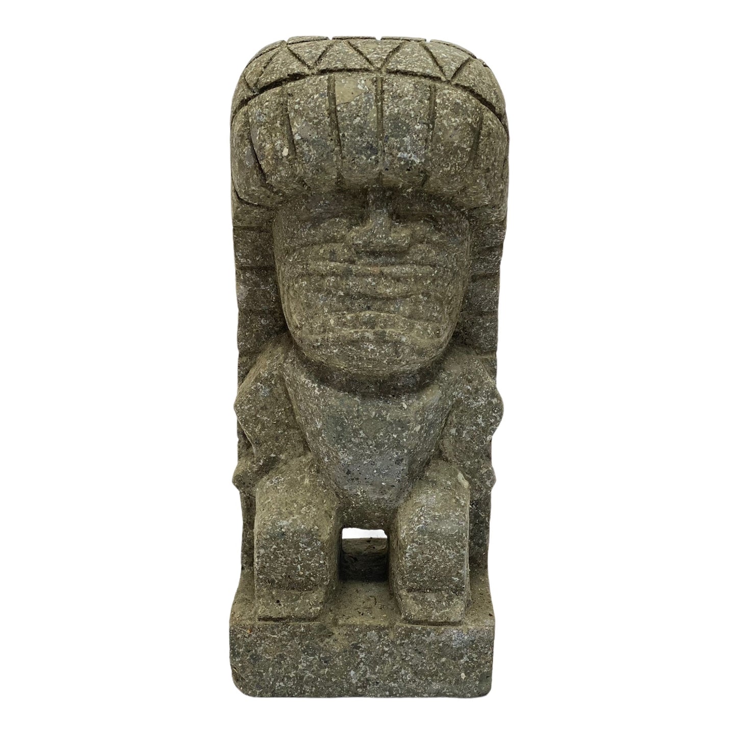 Tiki sculpture “Ku” approx. 30 cm – Hawaii God of War statue limestone
