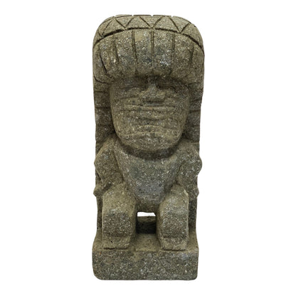 Tiki sculpture “Ku” approx. 30 cm – Hawaii God of War statue limestone