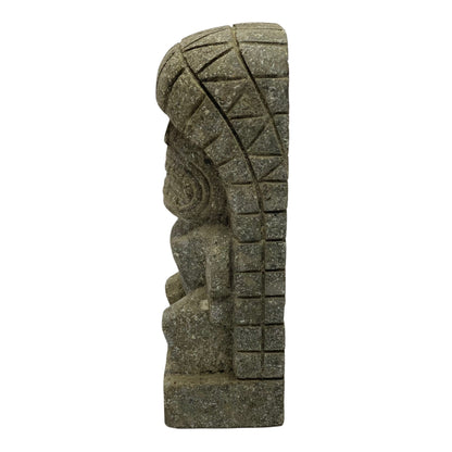 Tiki sculpture “Ku” approx. 30 cm – Hawaii God of War statue limestone
