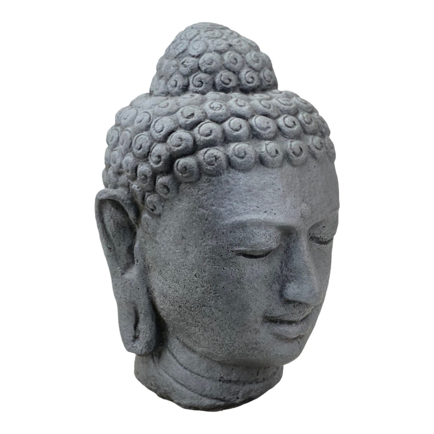 Buddha head stone 30cm sculpture statue stone figure decorative stone mixture