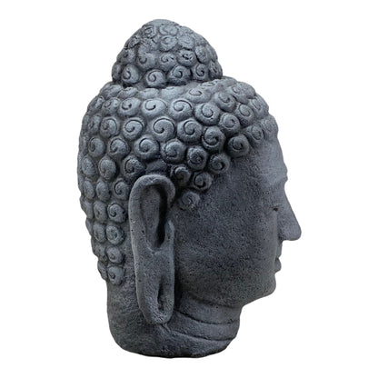 Buddha head stone 30cm sculpture statue stone figure decorative stone mixture