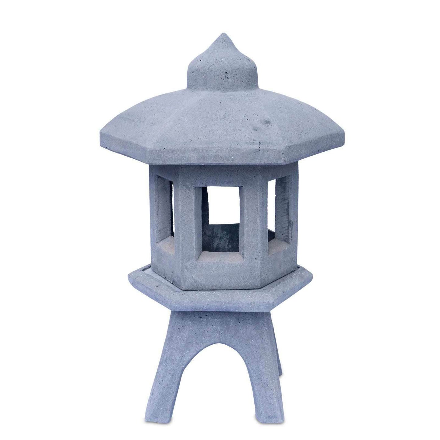 Garden lantern 3 pieces approx. 80cm stone mixture gray stone lantern Japan weatherproof
