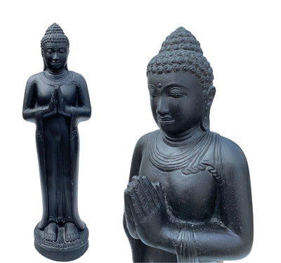 Buddha Statue - Garden Decoration Room Decoration - Cast Stone Figure Weatherproof - Lava-Sand Stone Mixture - 120 cm high