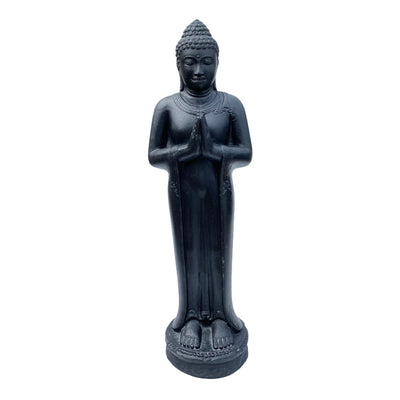 Buddha Statue - Garden Decoration Room Decoration - Cast Stone Figure Weatherproof - Lava-Sand Stone Mixture - 120 cm high