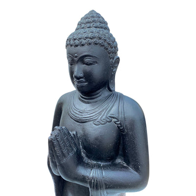 Buddha Statue - Garden Decoration Room Decoration - Cast Stone Figure Weatherproof - Lava-Sand Stone Mixture - 120 cm high