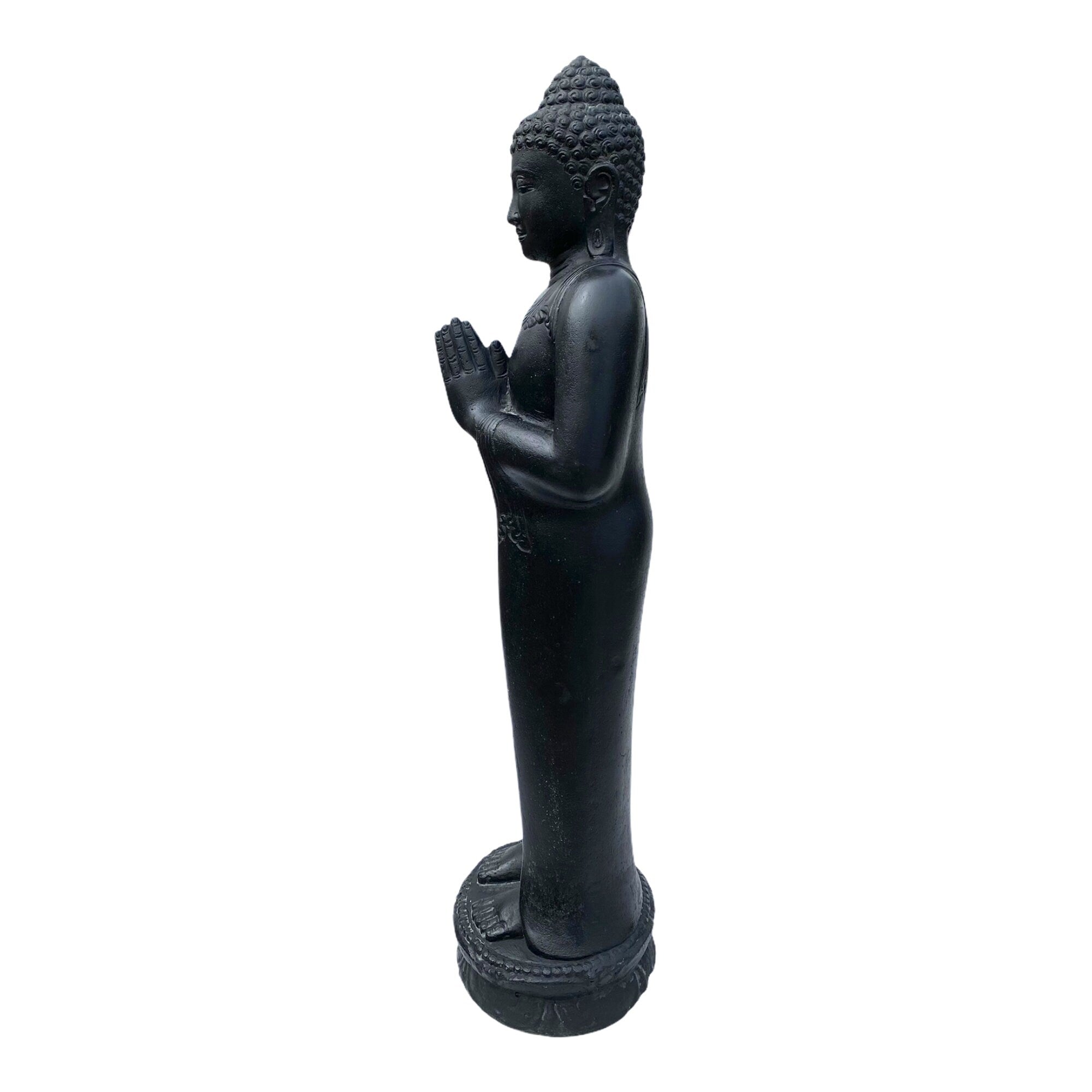 Buddha Statue - Garden Decoration Room Decoration - Cast Stone Figure Weatherproof - Lava-Sand Stone Mixture - 120 cm high