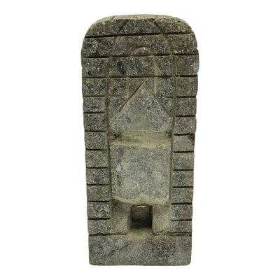 Figurine Tiki « Ku » - Décoration d'intérieur de jardin - Statue du Dieu de la Guerre d'Hawaï - Calcaire - 30 x 12,5 x 9 cm