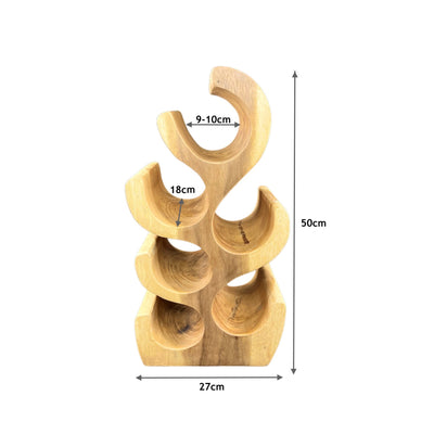 Weinregal Massiv - Küchen Wohnzimmer Deko Weinhalter - Handgefertigt Edel Hochwertig - Tannenform aus Suarholz - 30/50/70/100x27x18 cm